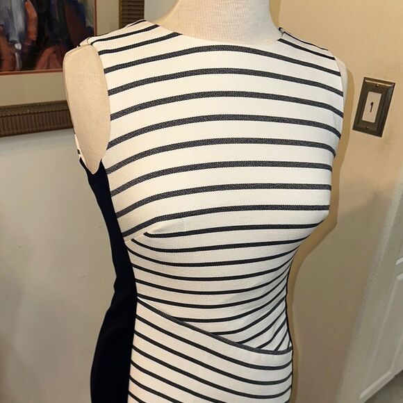 NWT Ralph Lauren Striped Sleeveless Dress - Navy and White Size 2 - Picture 5 of 13